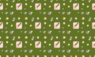 Farklı aksesuarlara sahip renkli arkaplan