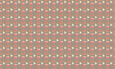 Farklı aksesuarlara sahip renkli arkaplan