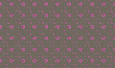 Farklı aksesuarlara sahip renkli arkaplan