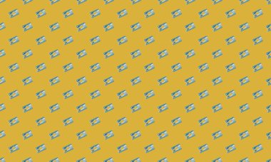 Farklı aksesuarlara sahip renkli arkaplan