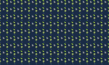 Farklı aksesuarlara sahip renkli arkaplan