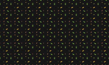 Farklı aksesuarlara sahip renkli arkaplan