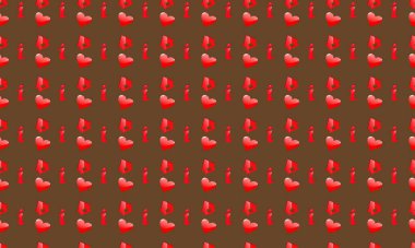 Farklı aksesuarlara sahip renkli arkaplan