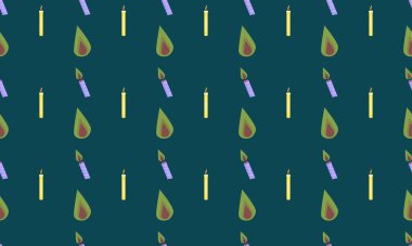 Farklı aksesuarlara sahip renkli arkaplan