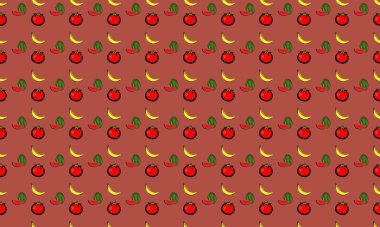 Farklı aksesuarlara sahip renkli arkaplan