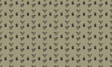 Farklı aksesuarlara sahip renkli arkaplan