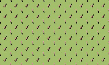 Farklı aksesuarlara sahip renkli arkaplan