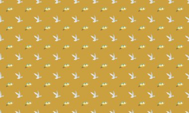 Farklı aksesuarlara sahip renkli arkaplan