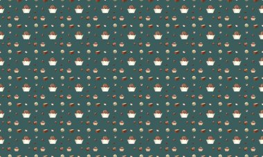 Farklı aksesuarlara sahip renkli arkaplan