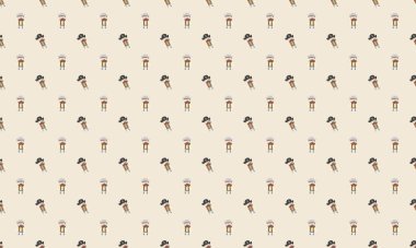 Farklı aksesuarlara sahip renkli arkaplan