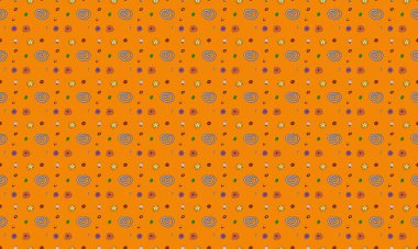 Farklı aksesuarlara sahip renkli arkaplan