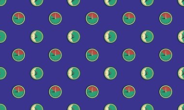 Farklı aksesuarlara sahip renkli arkaplan