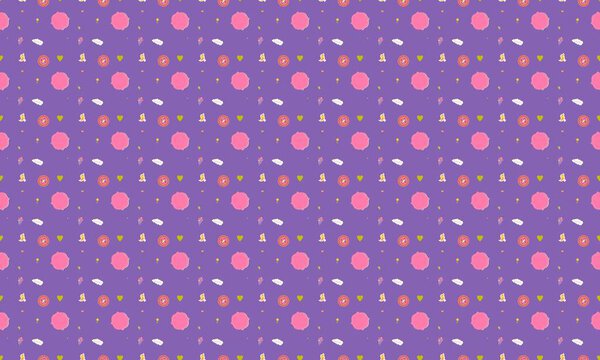 Colored background with different accessories