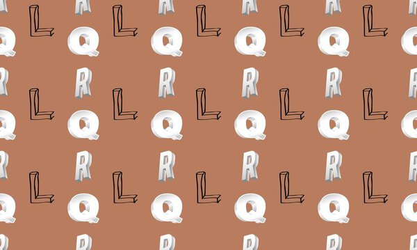 Colored background with different accessories