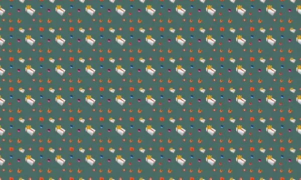 Farklı aksesuarlara sahip renkli arkaplan