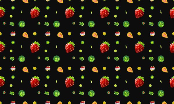 Цветной фон с различными аксессуарами