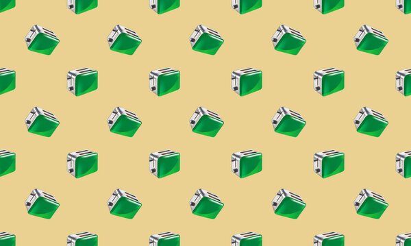 Colored background with different accessories