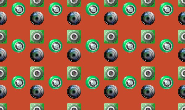 Цветной фон с различными аксессуарами