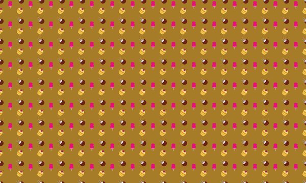 Colored background with different accessories