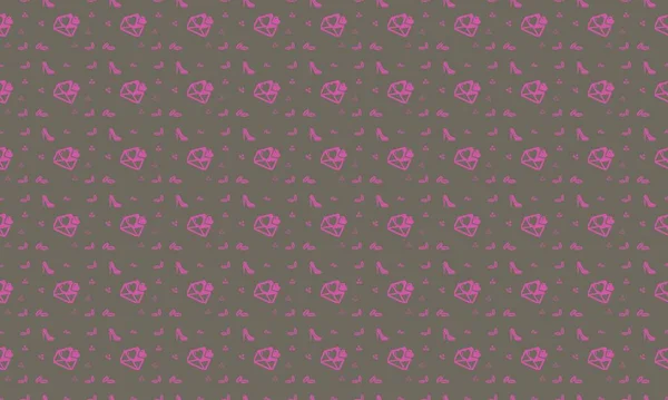 Farklı aksesuarlara sahip renkli arkaplan