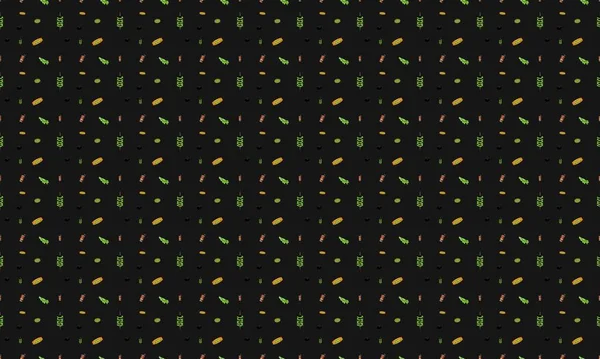 Farklı aksesuarlara sahip renkli arkaplan