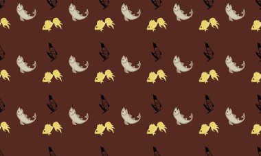 Farklı aksesuarlara sahip renkli arkaplan