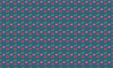 Farklı aksesuarlara sahip renkli arkaplan