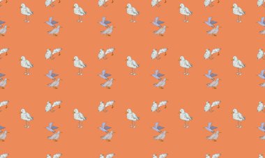 Farklı aksesuarlara sahip renkli arkaplan