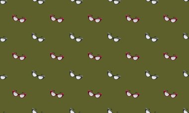 Farklı aksesuarlara sahip renkli arkaplan