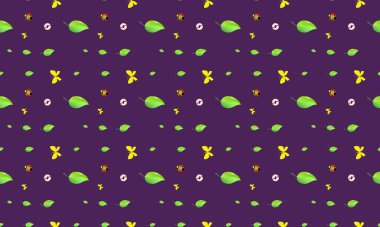 Farklı aksesuarlara sahip renkli arkaplan