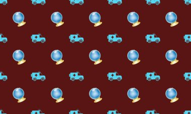 Farklı aksesuarlara sahip renkli arkaplan