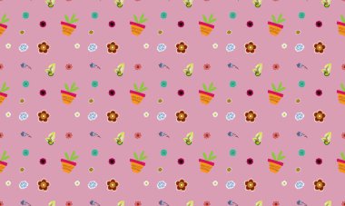 Farklı aksesuarlara sahip renkli arkaplan