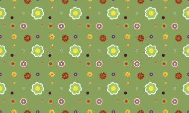 Farklı aksesuarlara sahip renkli arkaplan