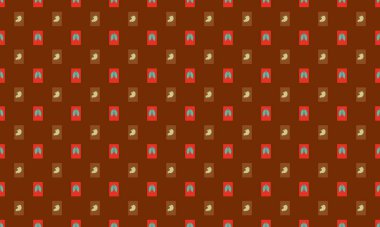 Farklı aksesuarlara sahip renkli arkaplan