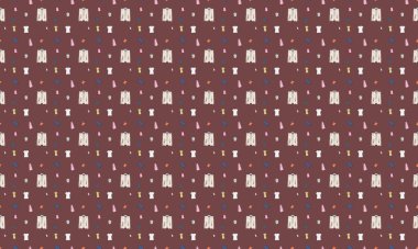 Farklı aksesuarlara sahip renkli arkaplan