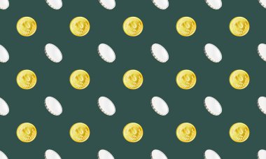 Farklı aksesuarlara sahip renkli arkaplan