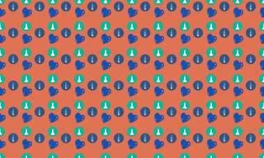 Farklı aksesuarlara sahip renkli arkaplan