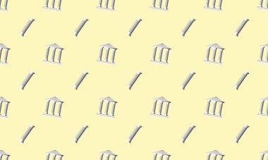 Farklı aksesuarlara sahip renkli arkaplan