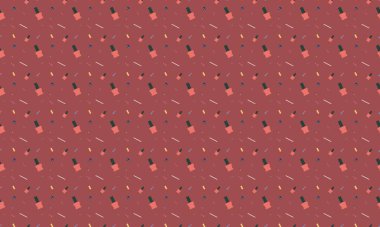 Farklı aksesuarlara sahip renkli arkaplan