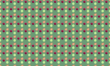 Farklı aksesuarlara sahip renkli arkaplan