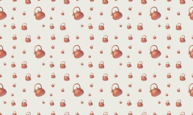 Farklı aksesuarlara sahip renkli arkaplan