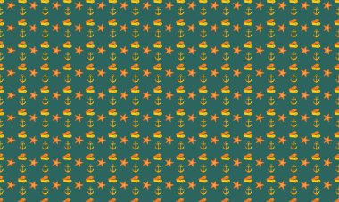 Farklı aksesuarlara sahip renkli arkaplan