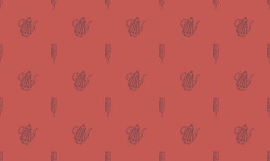 Farklı aksesuarlara sahip renkli arkaplan