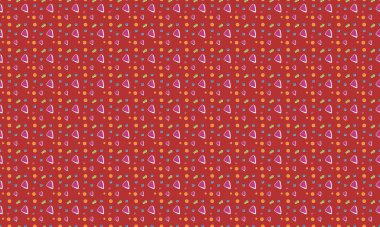 Farklı aksesuarlara sahip renkli arkaplan