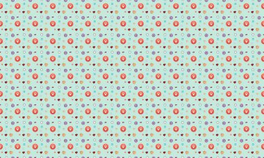 Farklı aksesuarlara sahip renkli arkaplan