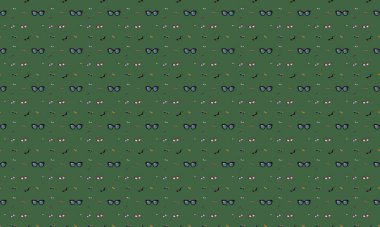 Farklı aksesuarlara sahip renkli arkaplan