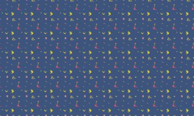 Farklı aksesuarlara sahip renkli arkaplan