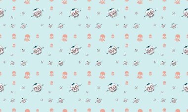 Farklı aksesuarlara sahip renkli arkaplan