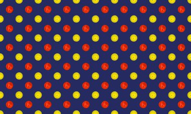 Farklı aksesuarlara sahip renkli arkaplan