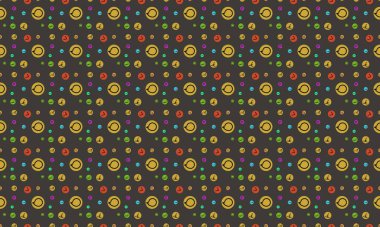 Farklı aksesuarlara sahip renkli arkaplan